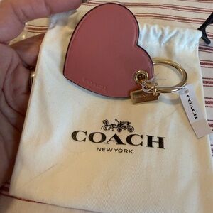 Coach Blush Heart Key Holder